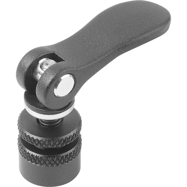 Eccentric Clamping Module D=15, Form:C Steel, Black, Comp:Aluminum, Comp:Black